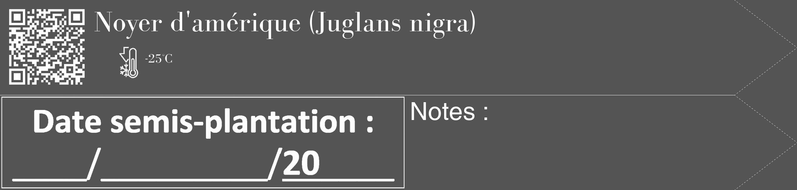 Étiquette de : Juglans nigra - format c - style blanche36_simple_simplebod avec qrcode et comestibilité