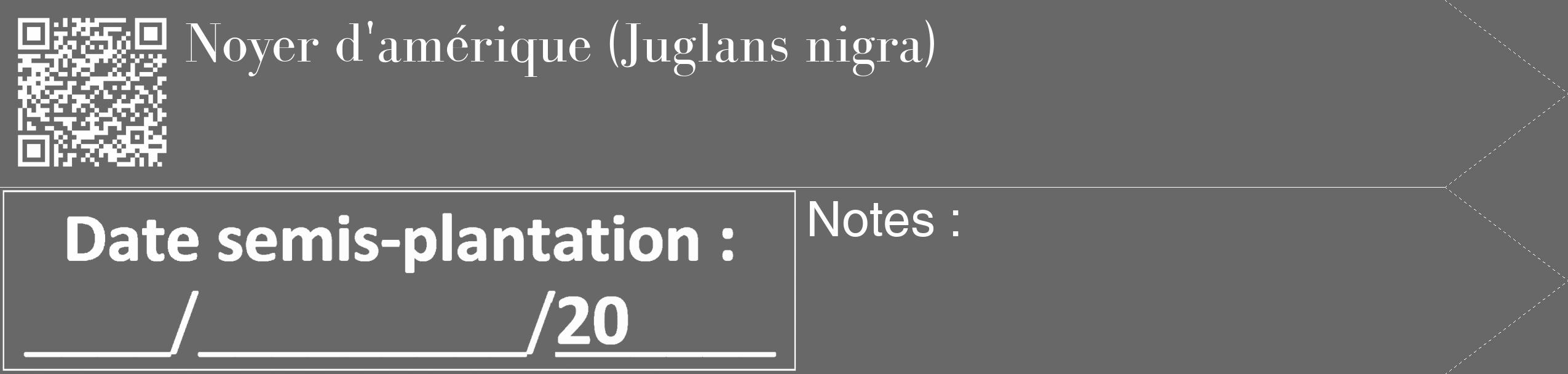 Étiquette de : Juglans nigra - format c - style blanche43_simple_simplebod avec qrcode et comestibilité