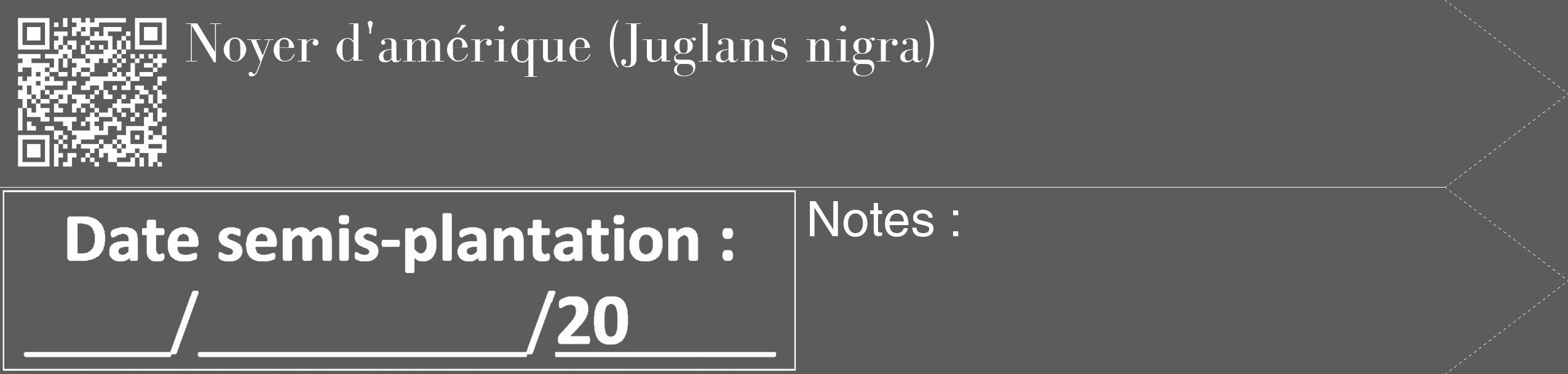 Étiquette de : Juglans nigra - format c - style blanche49_simple_simplebod avec qrcode et comestibilité