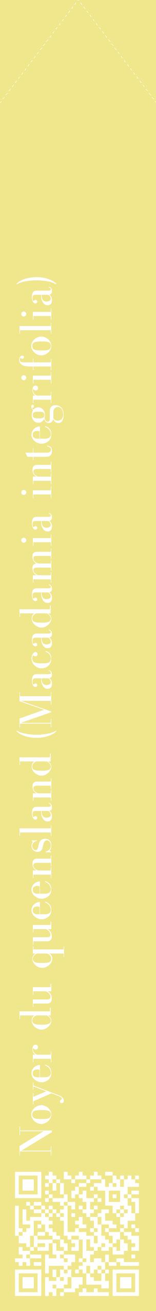 Étiquette de : Macadamia integrifolia - format c - style blanche20_simplebod avec qrcode et comestibilité