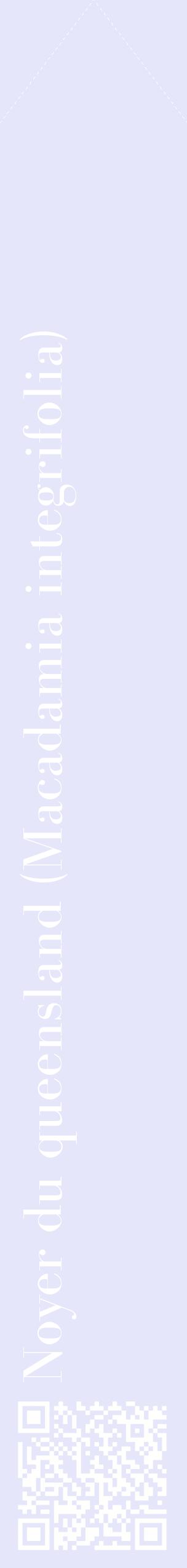 Étiquette de : Macadamia integrifolia - format c - style blanche55_simplebod avec qrcode et comestibilité