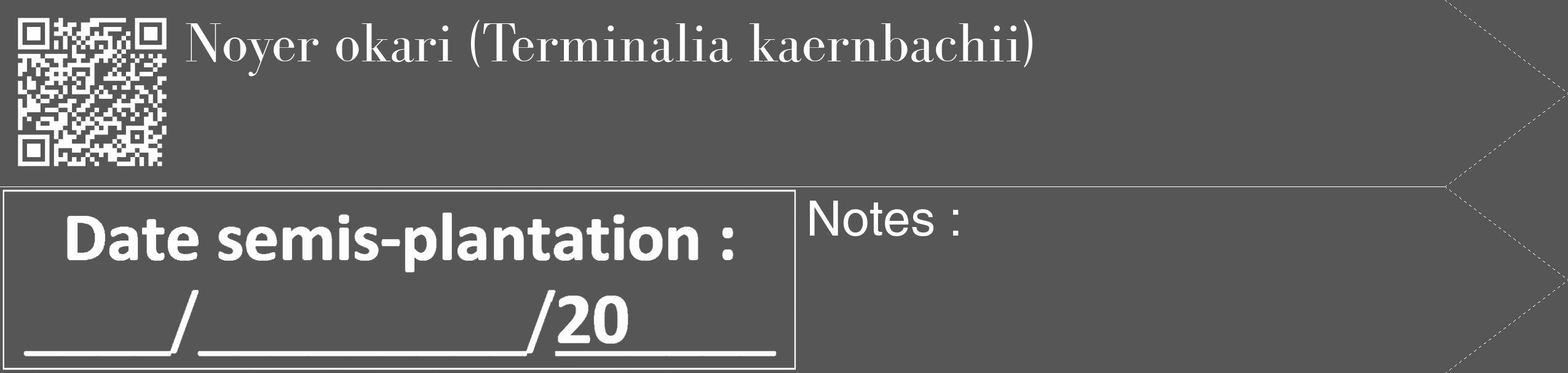 Étiquette de : Terminalia kaernbachii - format c - style blanche45_simple_simplebod avec qrcode et comestibilité