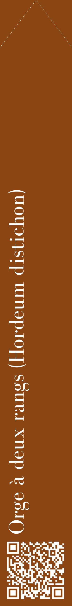 Étiquette de : Hordeum distichon - format c - style blanche30_simplebod avec qrcode et comestibilité
