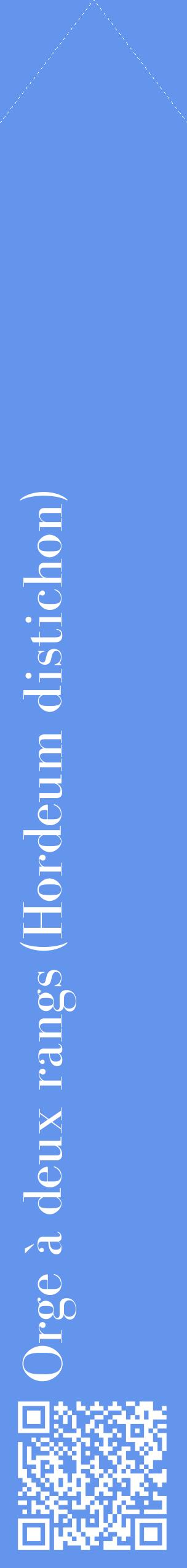 Étiquette de : Hordeum distichon - format c - style blanche4_simplebod avec qrcode et comestibilité