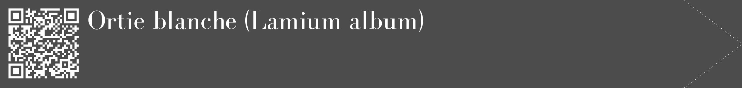 Étiquette de : Lamium album - format c - style blanche27_simple_simplebod avec qrcode et comestibilité