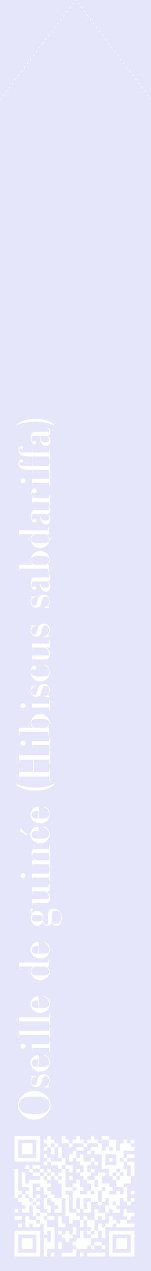 Étiquette de : Hibiscus sabdariffa - format c - style blanche55_simplebod avec qrcode et comestibilité