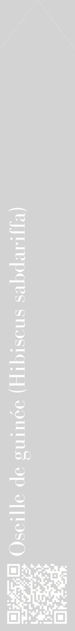 Étiquette de : Hibiscus sabdariffa - format c - style blanche56_simplebod avec qrcode et comestibilité