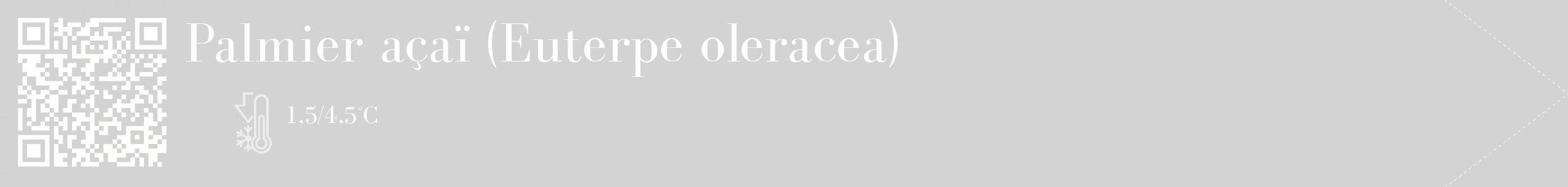 Étiquette de : Euterpe oleracea - format c - style blanche56_simple_simplebod avec qrcode et comestibilité