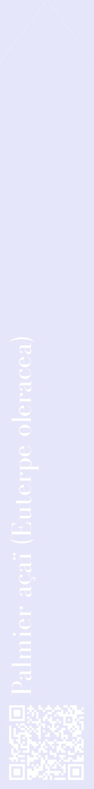 Étiquette de : Euterpe oleracea - format c - style blanche55_simplebod avec qrcode et comestibilité