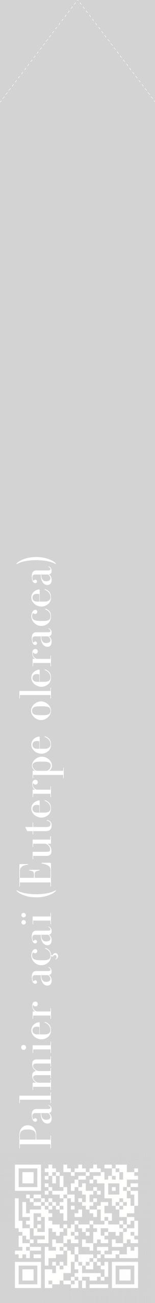 Étiquette de : Euterpe oleracea - format c - style blanche56_simplebod avec qrcode et comestibilité