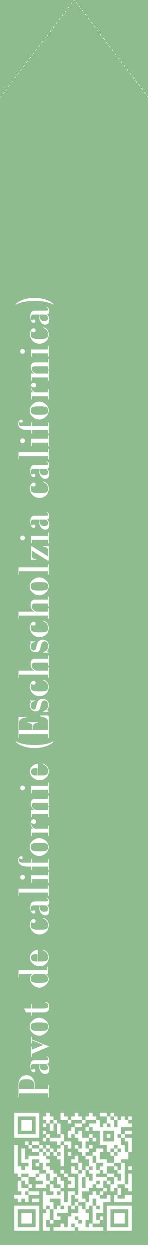 Étiquette de : Eschscholzia californica - format c - style blanche13_simplebod avec qrcode et comestibilité