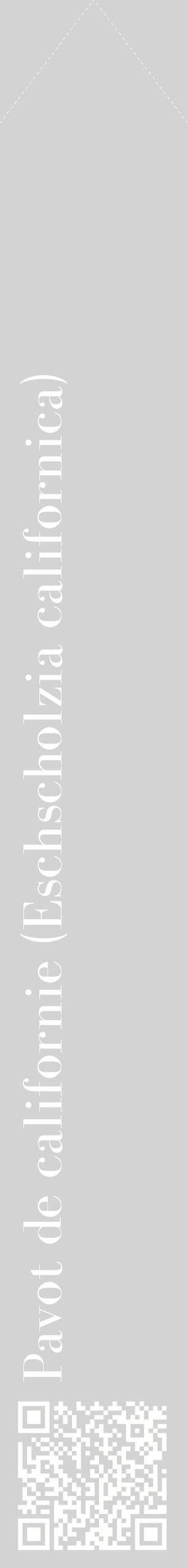 Étiquette de : Eschscholzia californica - format c - style blanche56_simplebod avec qrcode et comestibilité