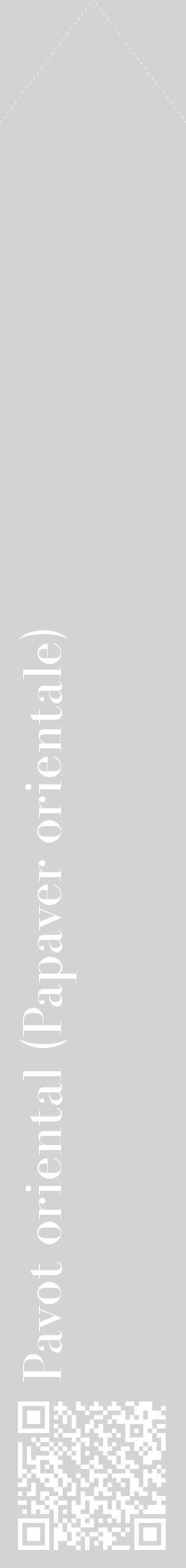 Étiquette de : Papaver orientale - format c - style blanche56_simplebod avec qrcode et comestibilité