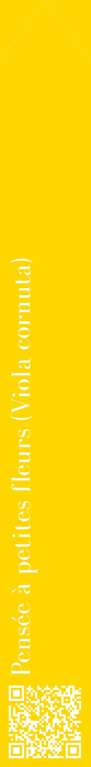 Étiquette de : Viola cornuta - format c - style blanche21_simplebod avec qrcode et comestibilité