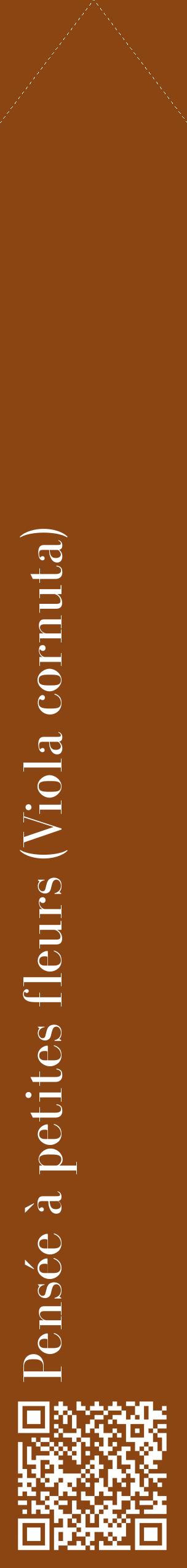Étiquette de : Viola cornuta - format c - style blanche30_simplebod avec qrcode et comestibilité