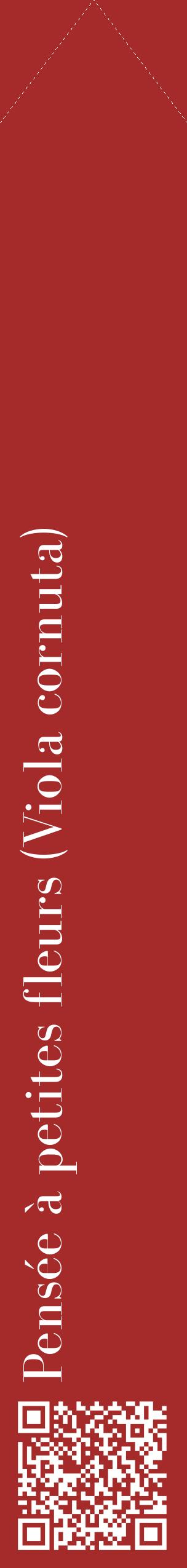 Étiquette de : Viola cornuta - format c - style blanche33_simplebod avec qrcode et comestibilité