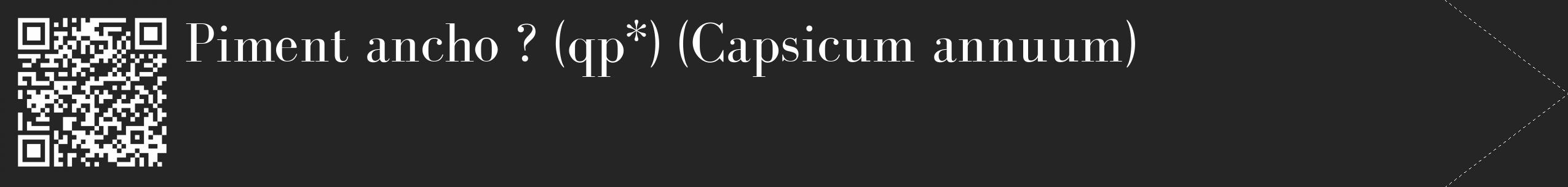 Étiquette de : Capsicum annuum - format c - style blanche47_simple_simplebod avec qrcode et comestibilité