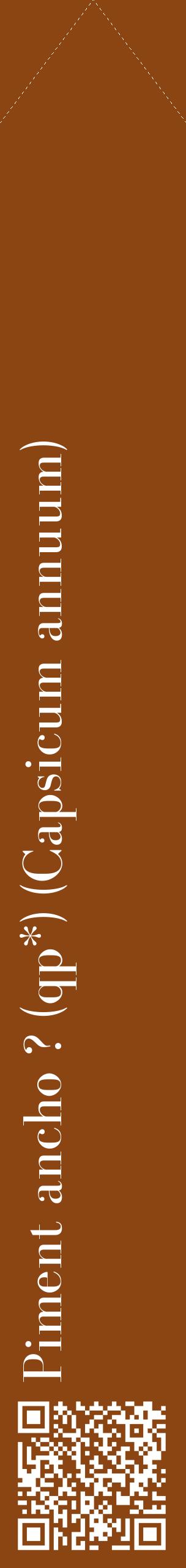 Étiquette de : Capsicum annuum - format c - style blanche30_simplebod avec qrcode et comestibilité
