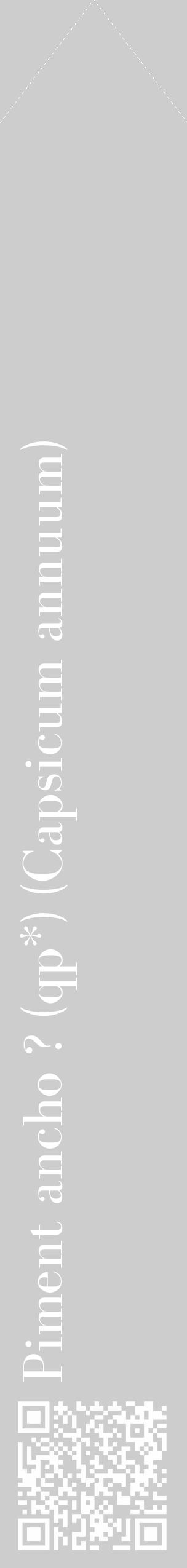 Étiquette de : Capsicum annuum - format c - style blanche41_simple_simplebod avec qrcode et comestibilité - position verticale