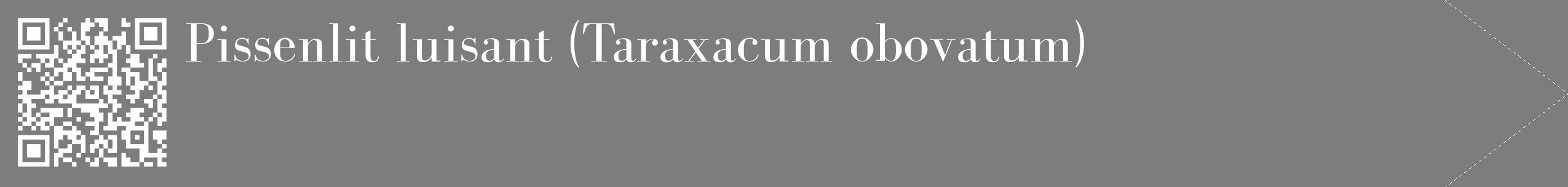 Étiquette de : Taraxacum obovatum - format c - style blanche35_simple_simplebod avec qrcode et comestibilité
