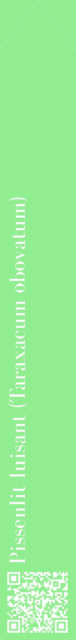 Étiquette de : Taraxacum obovatum - format c - style blanche15_simplebod avec qrcode et comestibilité