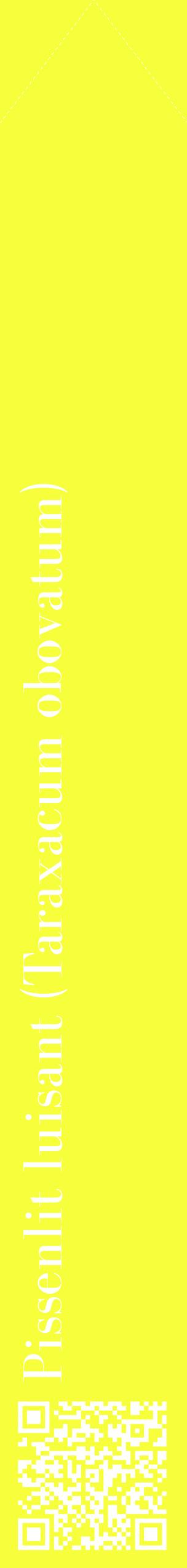 Étiquette de : Taraxacum obovatum - format c - style blanche18_simplebod avec qrcode et comestibilité