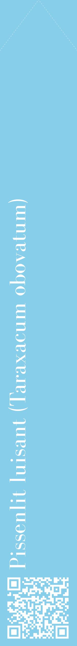 Étiquette de : Taraxacum obovatum - format c - style blanche1_simplebod avec qrcode et comestibilité