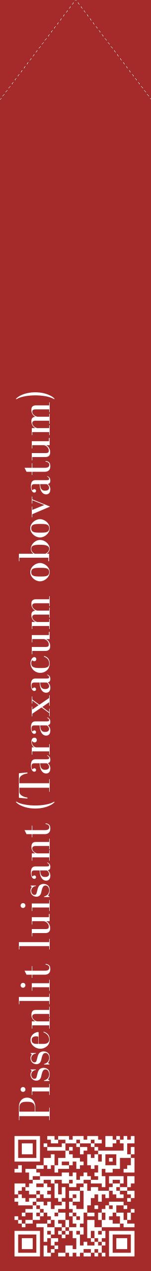 Étiquette de : Taraxacum obovatum - format c - style blanche33_simplebod avec qrcode et comestibilité