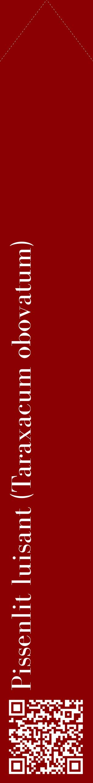 Étiquette de : Taraxacum obovatum - format c - style blanche34_simplebod avec qrcode et comestibilité