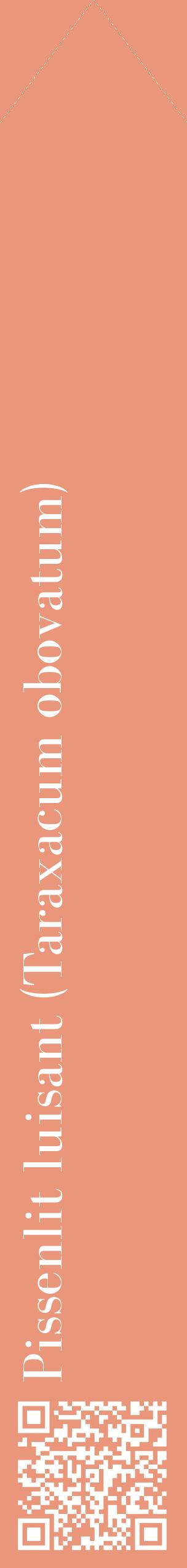 Étiquette de : Taraxacum obovatum - format c - style blanche37_simplebod avec qrcode et comestibilité