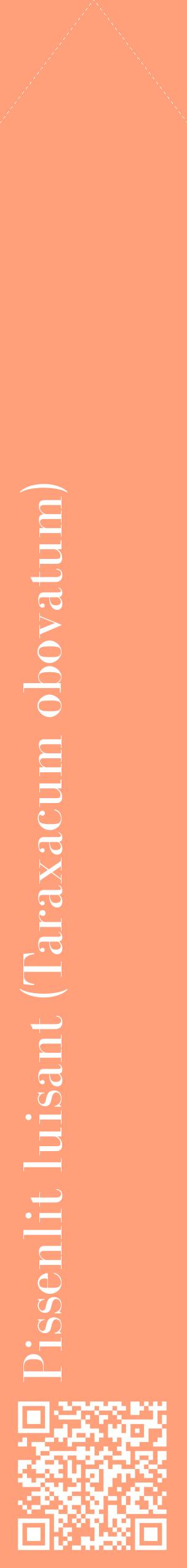 Étiquette de : Taraxacum obovatum - format c - style blanche39_simplebod avec qrcode et comestibilité