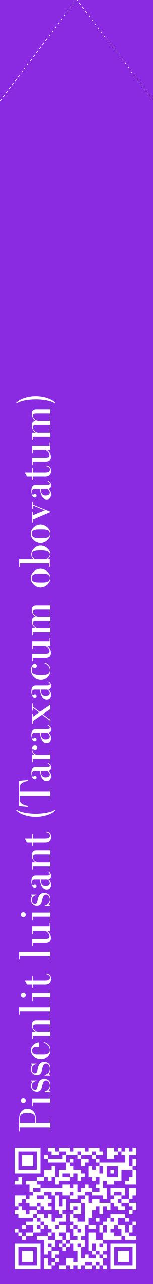 Étiquette de : Taraxacum obovatum - format c - style blanche49_simplebod avec qrcode et comestibilité