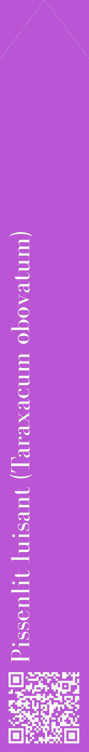 Étiquette de : Taraxacum obovatum - format c - style blanche50_simplebod avec qrcode et comestibilité