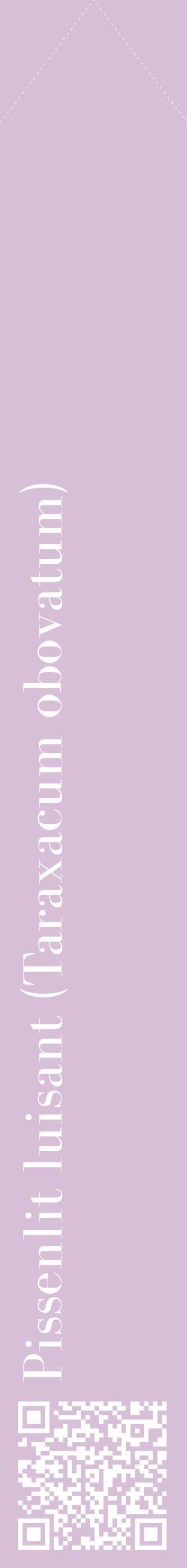 Étiquette de : Taraxacum obovatum - format c - style blanche54_simplebod avec qrcode et comestibilité
