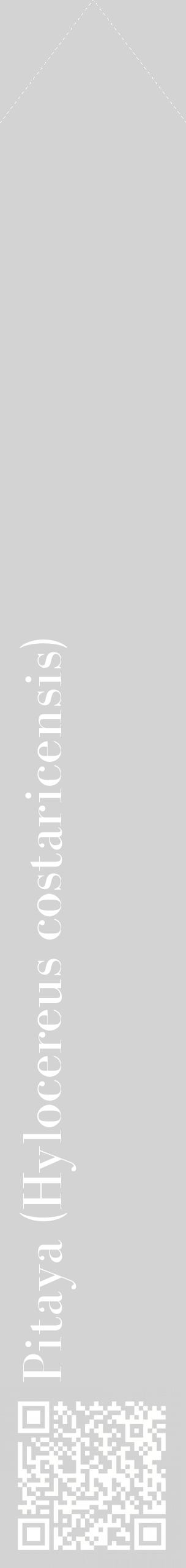 Étiquette de : Hylocereus costaricensis - format c - style blanche56_simplebod avec qrcode et comestibilité