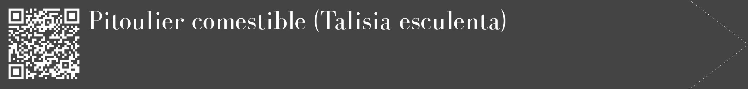 Étiquette de : Talisia esculenta - format c - style blanche48_simple_simplebod avec qrcode et comestibilité