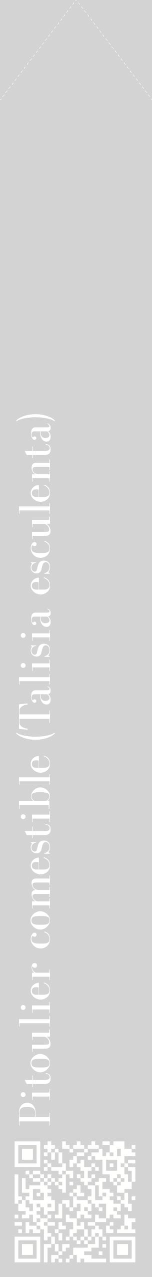 Étiquette de : Talisia esculenta - format c - style blanche56_simplebod avec qrcode et comestibilité