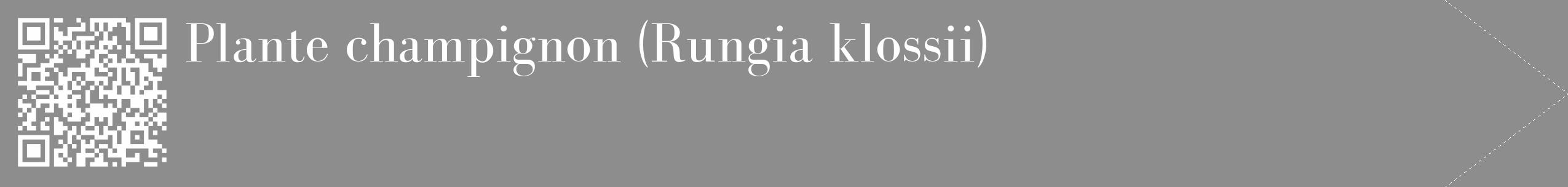 Étiquette de : Rungia klossii - format c - style blanche2_simple_simplebod avec qrcode et comestibilité