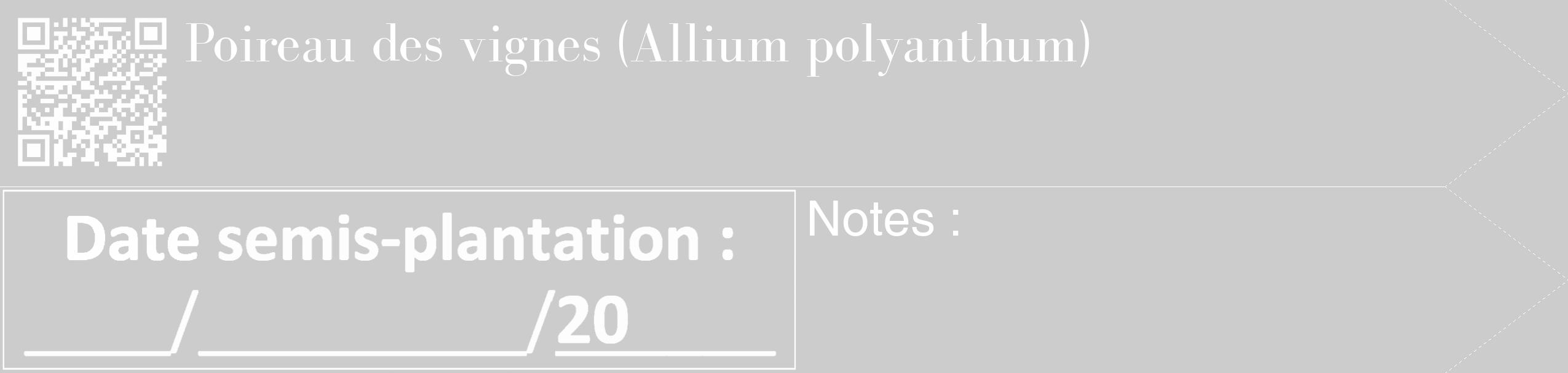 Étiquette de : Allium polyanthum - format c - style blanche0_simple_simplebod avec qrcode et comestibilité