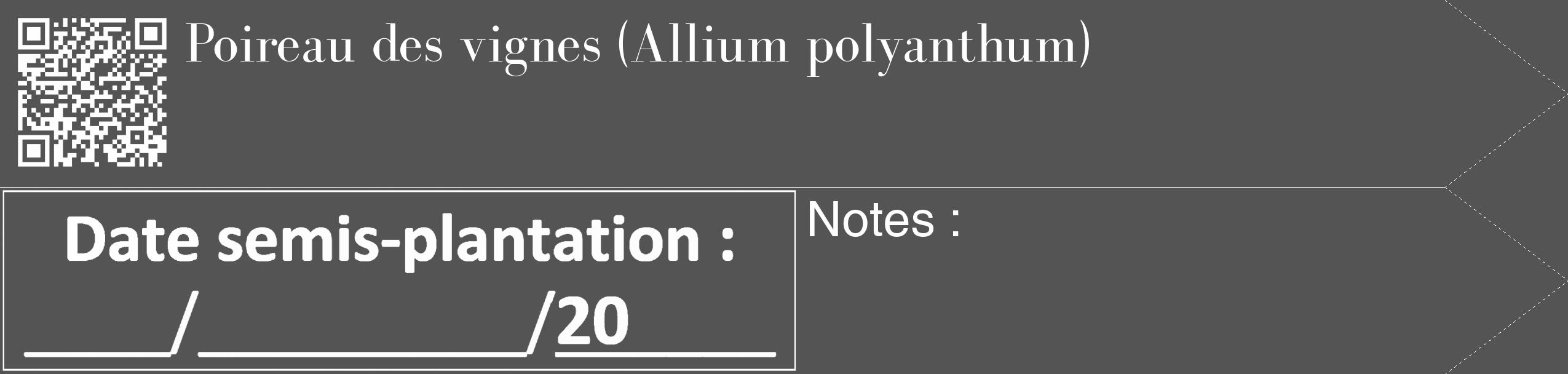 Étiquette de : Allium polyanthum - format c - style blanche30_simple_simplebod avec qrcode et comestibilité