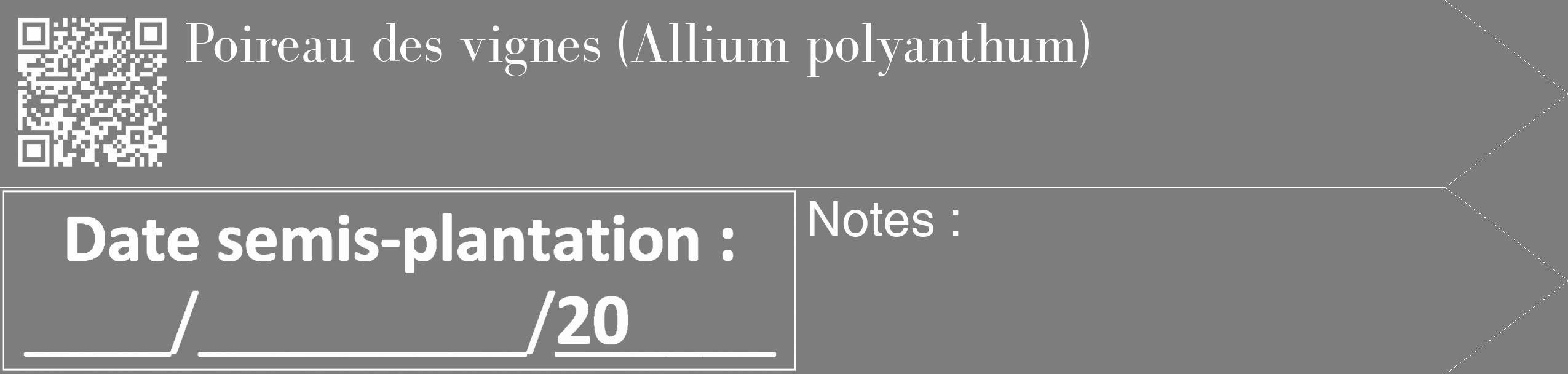 Étiquette de : Allium polyanthum - format c - style blanche35_simple_simplebod avec qrcode et comestibilité