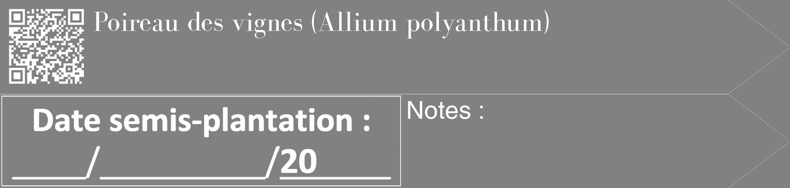 Étiquette de : Allium polyanthum - format c - style blanche50_simple_simplebod avec qrcode et comestibilité