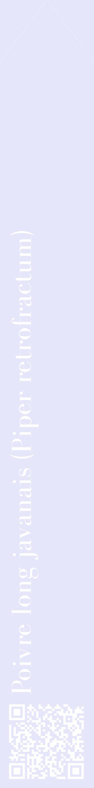 Étiquette de : Piper retrofractum - format c - style blanche55_simplebod avec qrcode et comestibilité