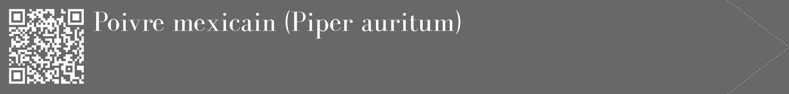 Étiquette de : Piper auritum - format c - style blanche6_simple_simplebod avec qrcode et comestibilité