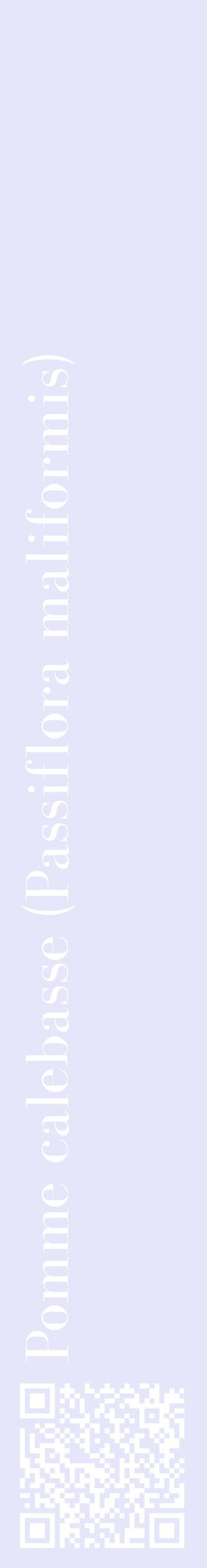 Étiquette de : Passiflora maliformis - format c - style blanche55_basiquebod avec qrcode et comestibilité