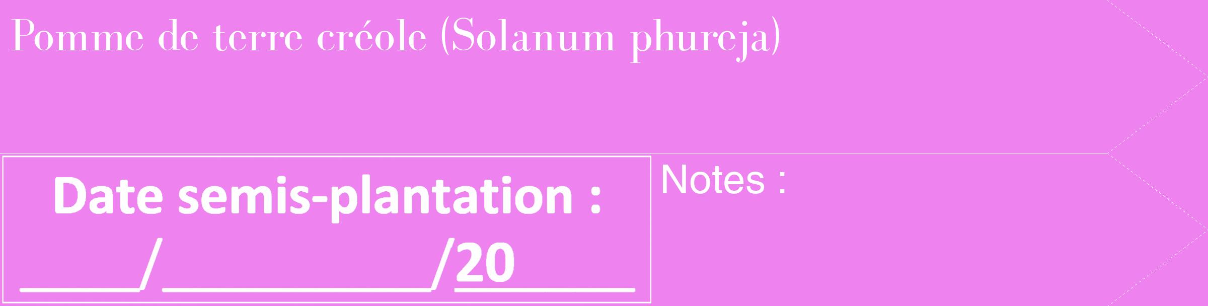 Étiquette de : Solanum phureja - format c - style blanche53_simple_simplebod avec comestibilité