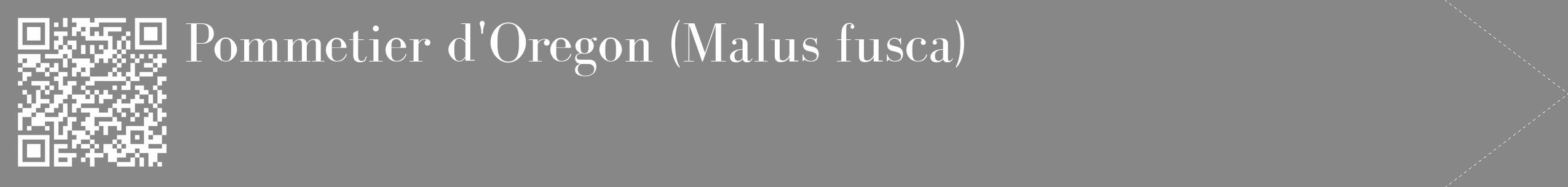 Étiquette de : Malus fusca - format c - style blanche12_simple_simplebod avec qrcode et comestibilité