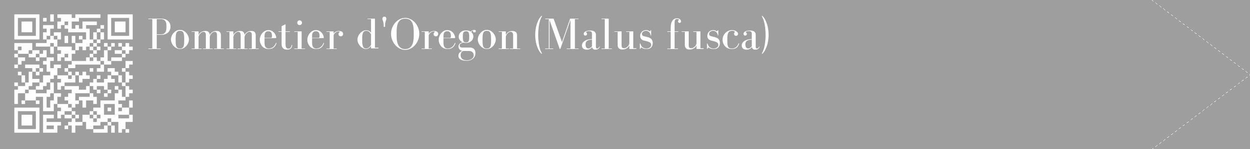 Étiquette de : Malus fusca - format c - style blanche42_simple_simplebod avec qrcode et comestibilité