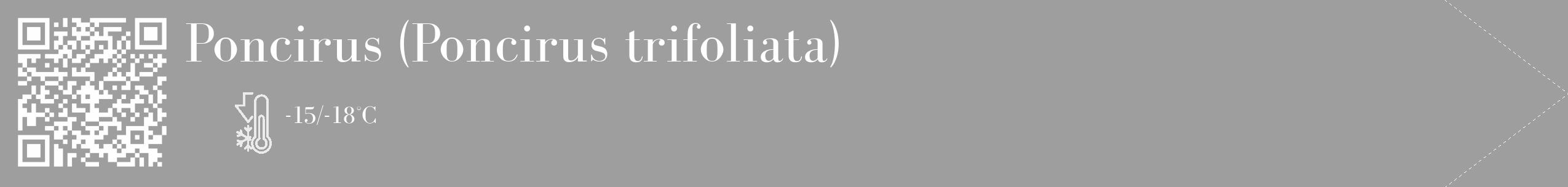 Étiquette de : Poncirus trifoliata - format c - style blanche23_simple_simplebod avec qrcode et comestibilité