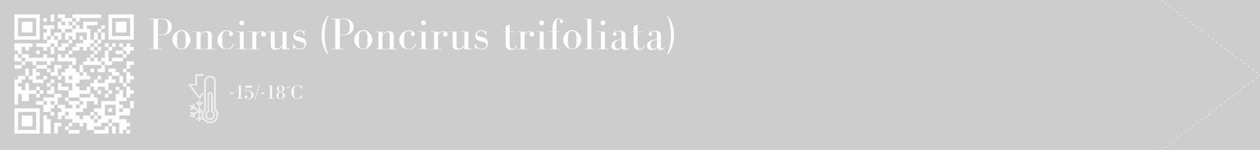 Étiquette de : Poncirus trifoliata - format c - style blanche41_simple_simplebod avec qrcode et comestibilité